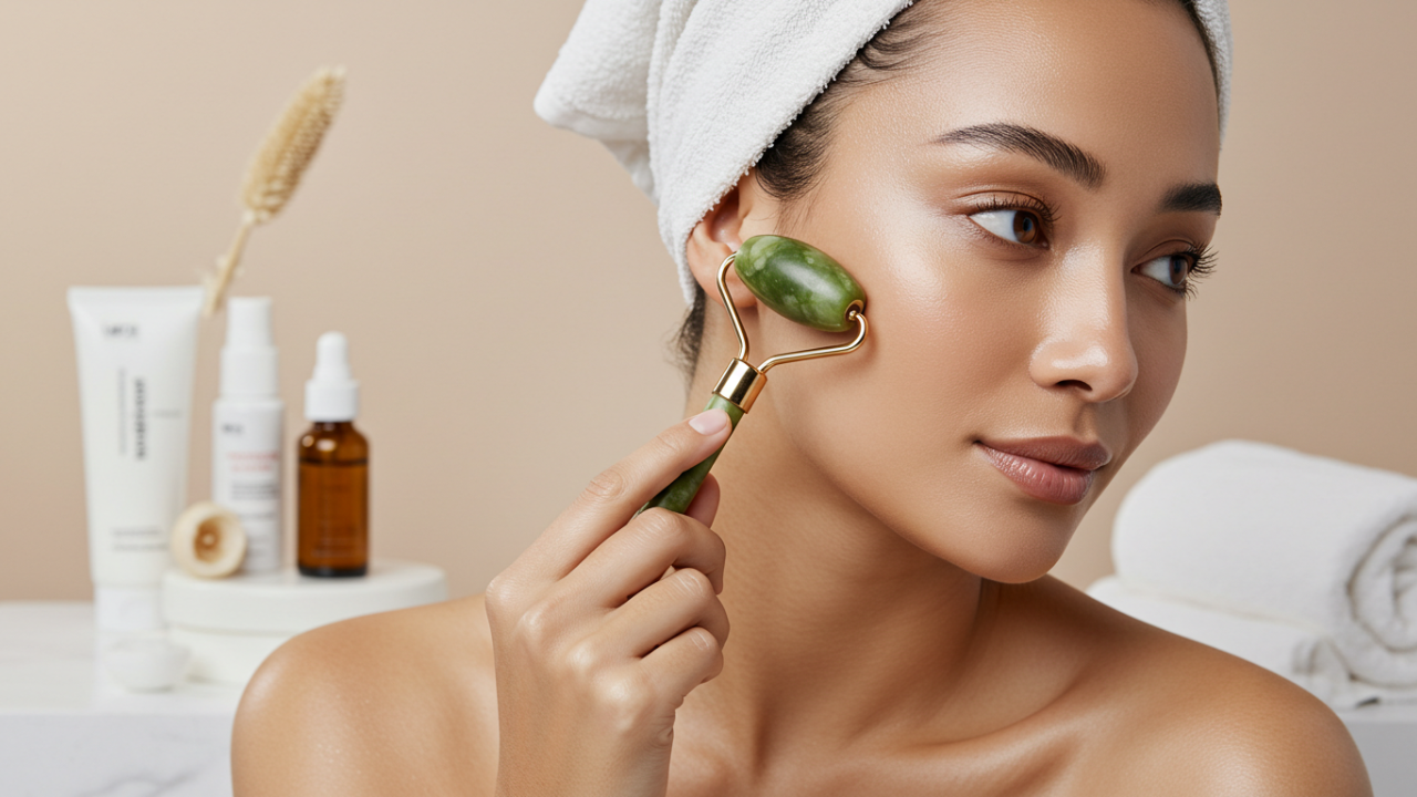 How to use a jade roller for face massage